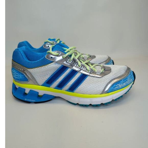 Adidas Womens Galaxy Elite Running Shoes Metallic Blue and Silver Size 8 - Picture 3 of 10